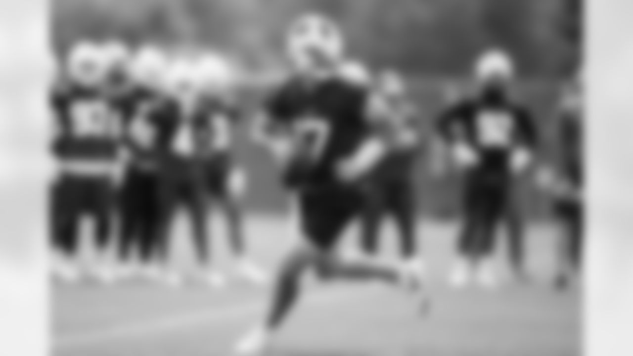 Josh Allen (17). Week Three of Buffalo Bills OTA's on June 6, 2022. Photo by Ben Green