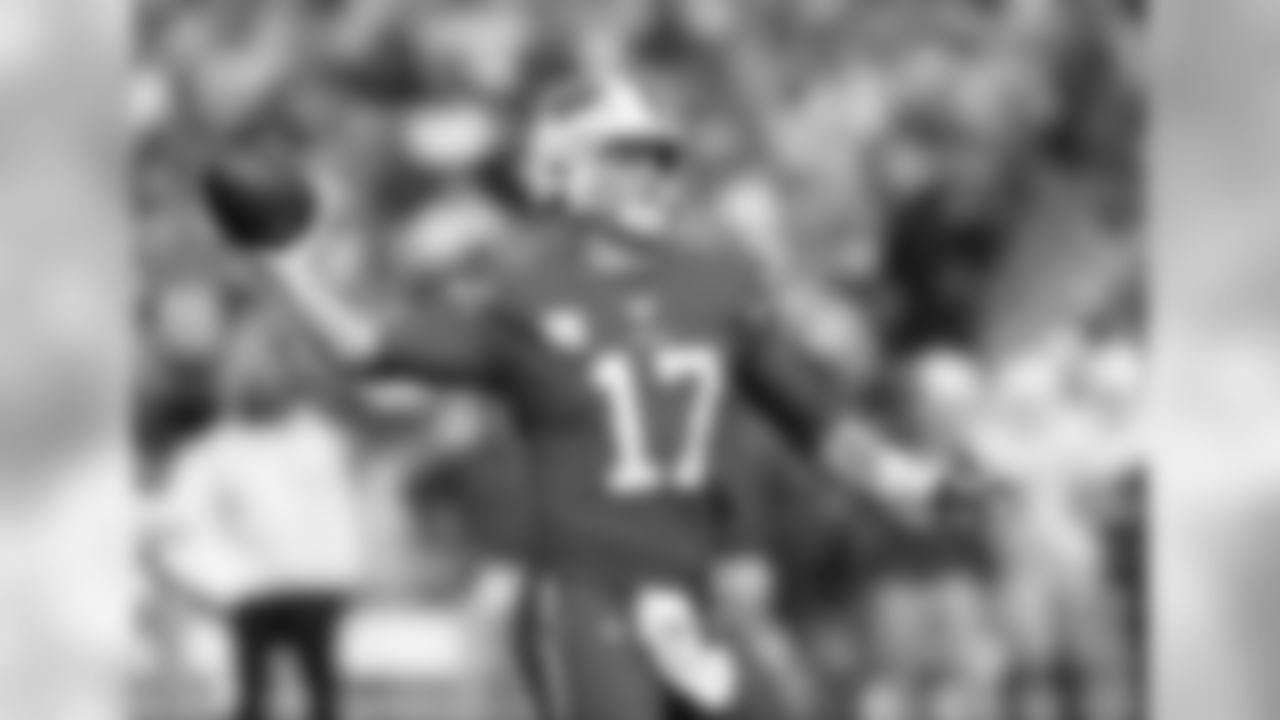 Buffalo Bills quarterback Josh Allen (17) Buffalo Bills vs Miami Dolphins at New Era Field on October 20, 2019 . Photo by Craig Melvin