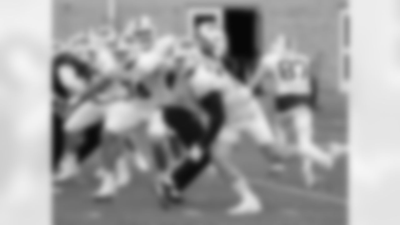 Ryan Van Demark (74), David Quessenberry (77). Buffalo Bills Week 6 practice, October 12, 2022 at One Bills Drive.