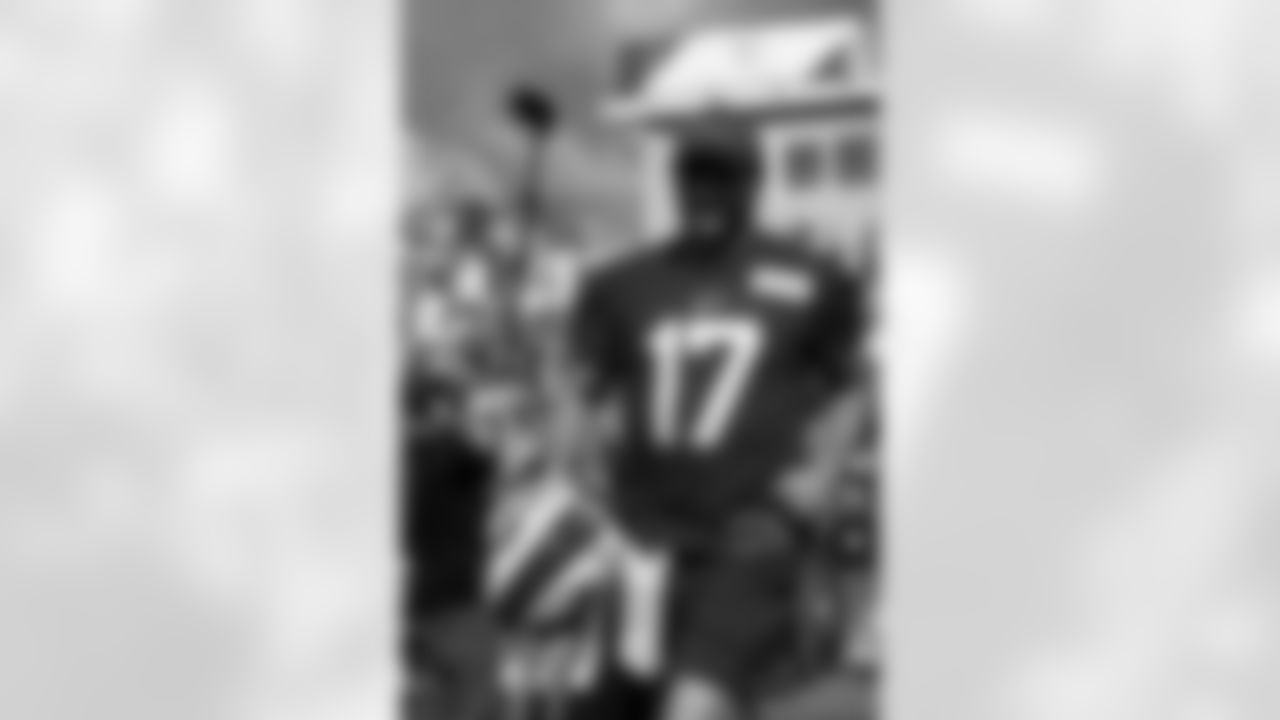 Josh Allen (17). Buffalo Bills Training Camp at St. John Fisher University, July 30, 2023.