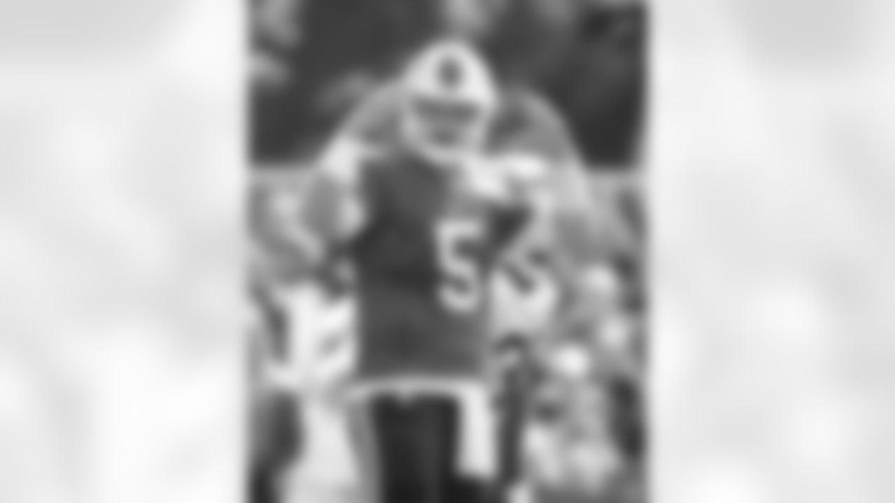 Matt Barkley (5). Buffalo Bills Training Camp at St. John Fisher University, August 9, 2023.