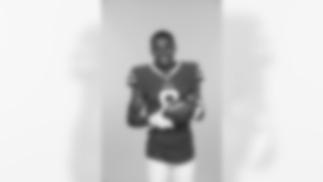In four seasons at San Jose State, wide receiver Tre Walker played in 38 games. Walker racked up 178 receptions, 2,674 receiving yards and 11 touchdowns. He totaled 1,161 receiving yards in 2019 and averaged 14.7 yards per catch. He earned First-Team All-Mountain West in 2019 and Second-Team All-Mountain West in 2020.
Tre Walker. Buffalo Bills Rookie Photoshoots, Highmark Stadium, May 13, 2021.
Photo by Sara Schmidle
