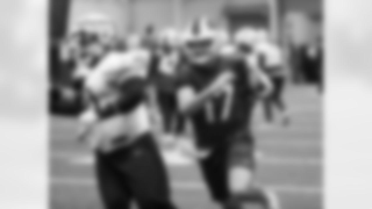 Mitch Morse (60), Josh Allen (17). Buffalo Bills Divisional Playoff Week practice, January 19, 2022. Photo by Bill Wippert