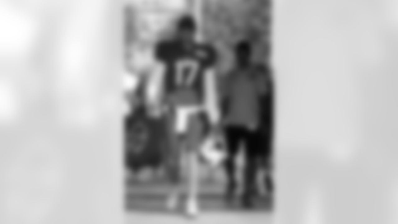Josh Allen (17). Buffalo Bills Training Camp at St. John Fisher University, July 31, 2023.