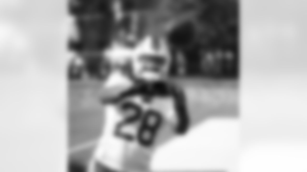 James Cook (28). Day 5 of Buffalo Bills Training Camp at St. John Fisher, July 29, 2022. Photo by Bill Wippert