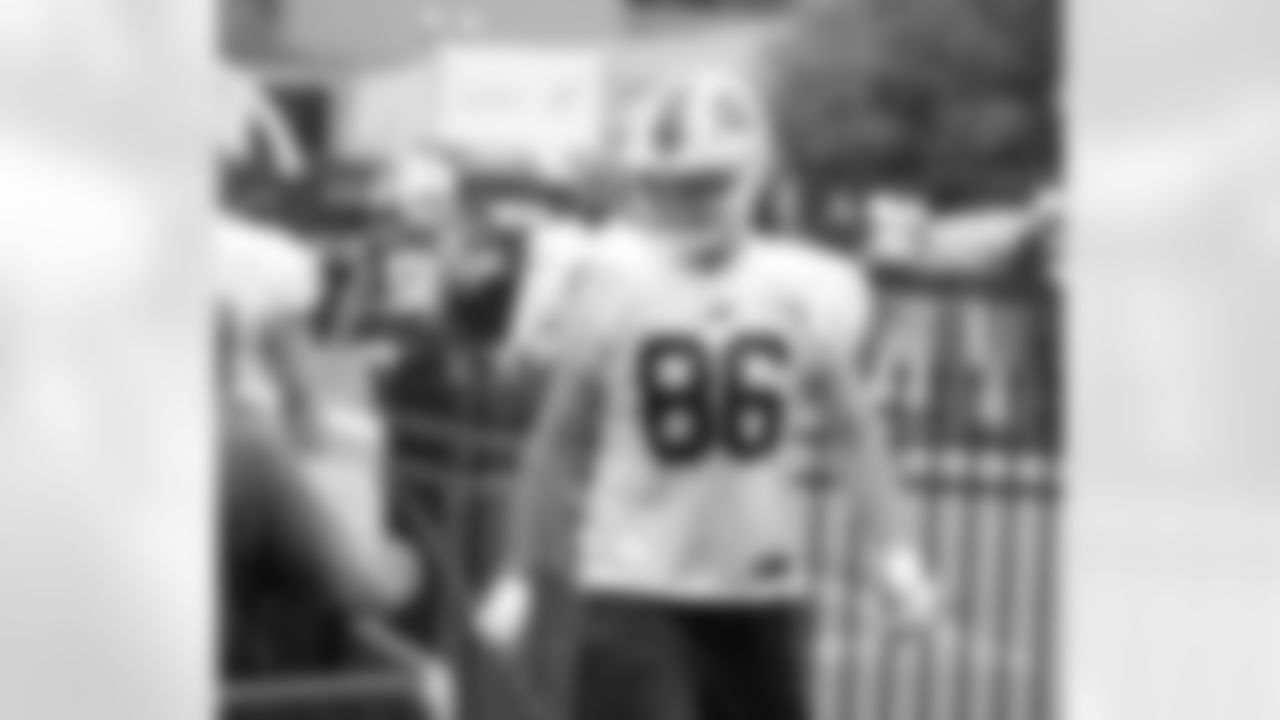 Dalton Kincaid (86). Buffalo Bills Training Camp at St. John Fisher University, August 10, 2023.
