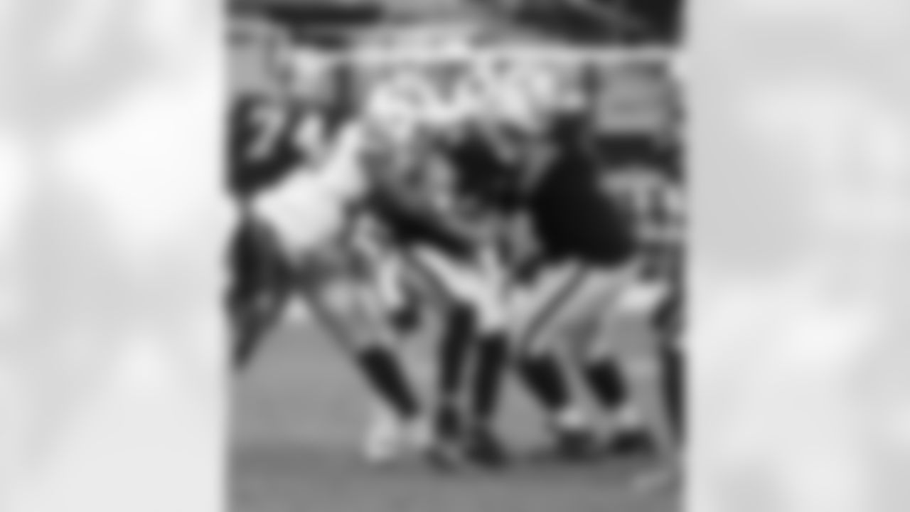 Darryl Johnson (92) sack. Buffalo Bills vs Las Vegas Raiders, October 4, 2020 at Allegiant Stadium.
Photo by Bill Wippert
