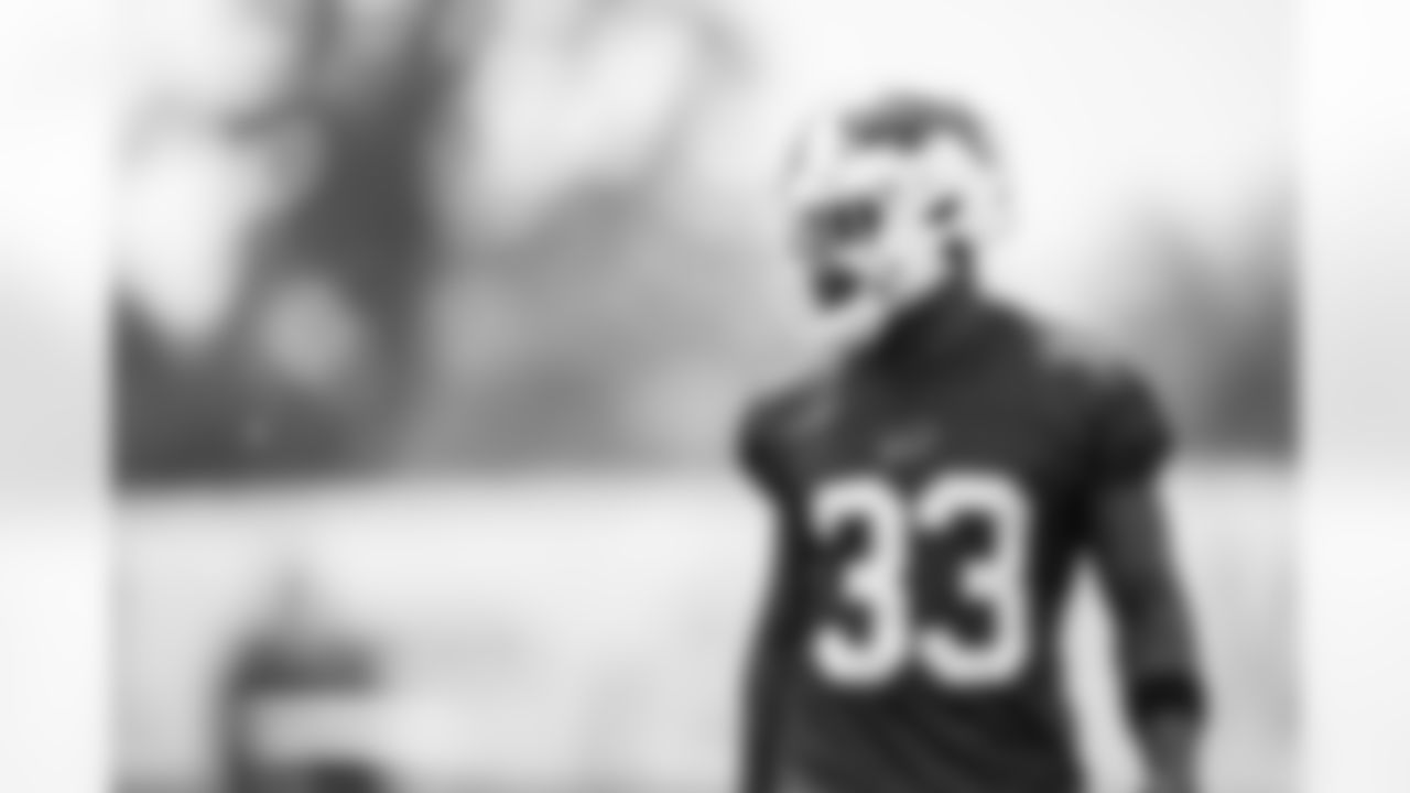 Siran Neal (33). Week Three of Buffalo Bills OTA's on June 6, 2022. Photo by Ben Green