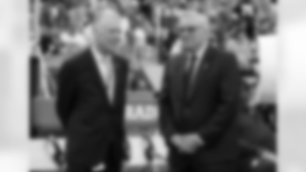 Pittsburgh Steelers owner Art Rooney II and Buffalo Bills owner Terry Pegula before the Buffalo Bills vs Pittsburgh Steelers, September 12, 2021 at Highmark Stadium.
Photo by Craig Melvin