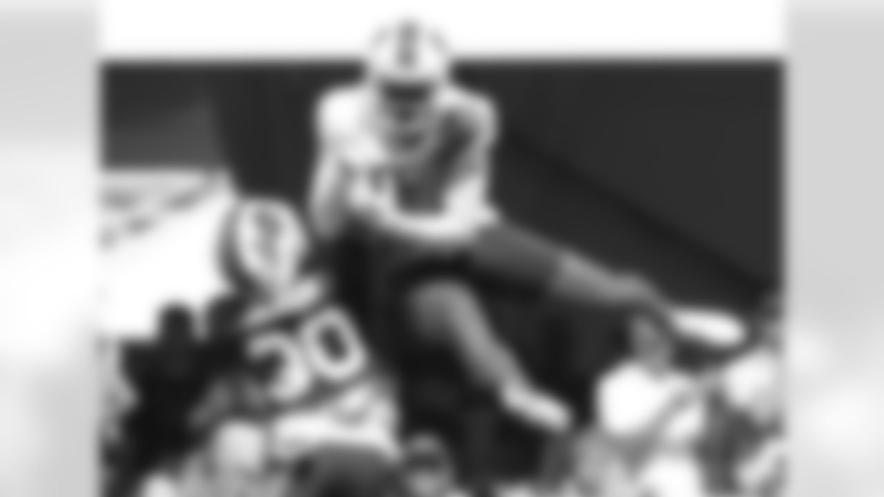 KeeSean Johnson (81), Dane Jackson (30). Buffalo Bills Training Camp at St. John Fisher University, August 1, 2023.