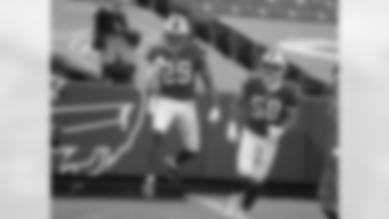 Josh Norman (29) interception return for touchdown. Buffalo Bills vs Miami Dolphins, January 3, 2021 at Bills Stadium.
Photo by Bill Wippert