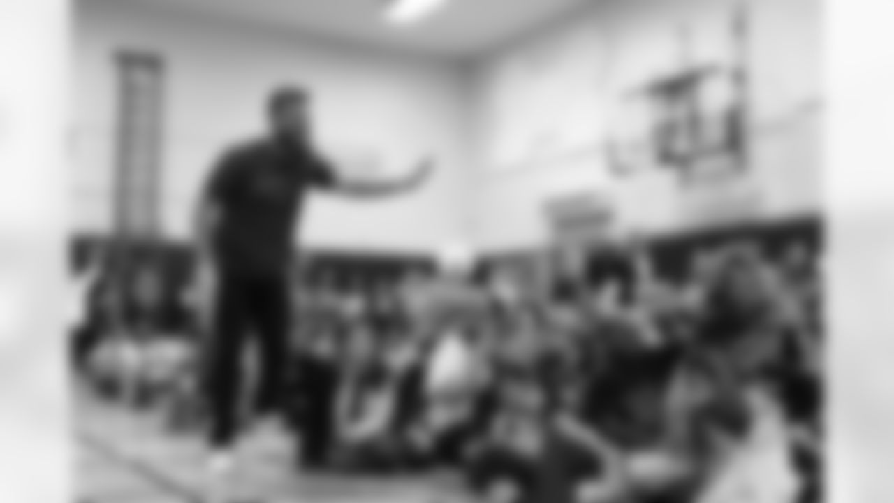 Ryan Fitzpatrick & Stevie Johnson visited Hyde Park Elementary to read their new book "The Legend of Fitzmagic" in partnership with Wegman's Huddle for Hunger and Amazon, October 25, 2023.