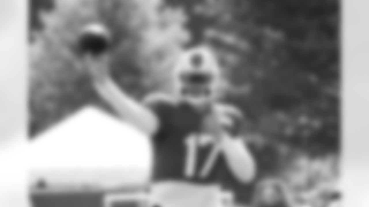 Josh Allen (17). Buffalo Bills Training Camp at St. John Fisher University, August 9, 2023.