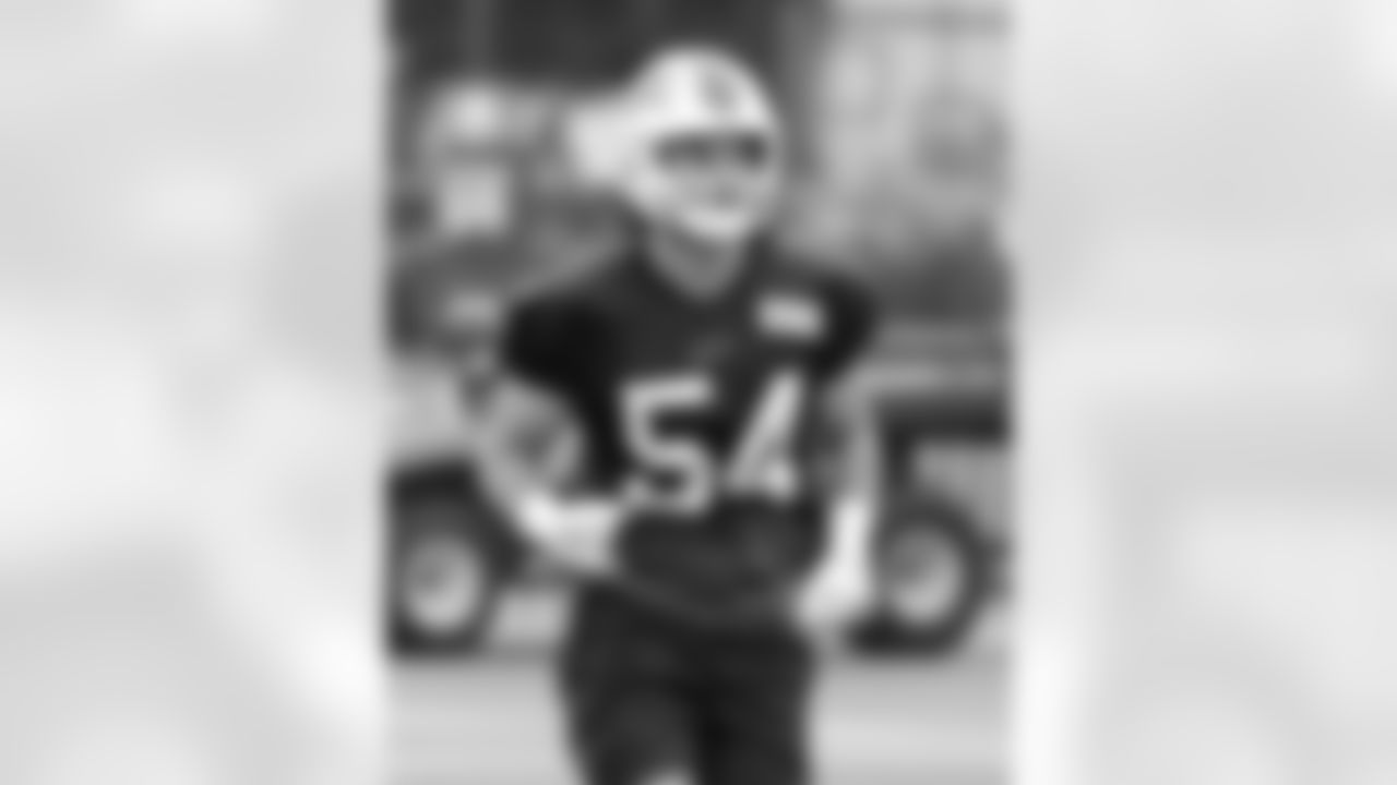Baylon Spector (54). Buffalo Bills Training Camp at St. John Fisher University, August 10, 2023.