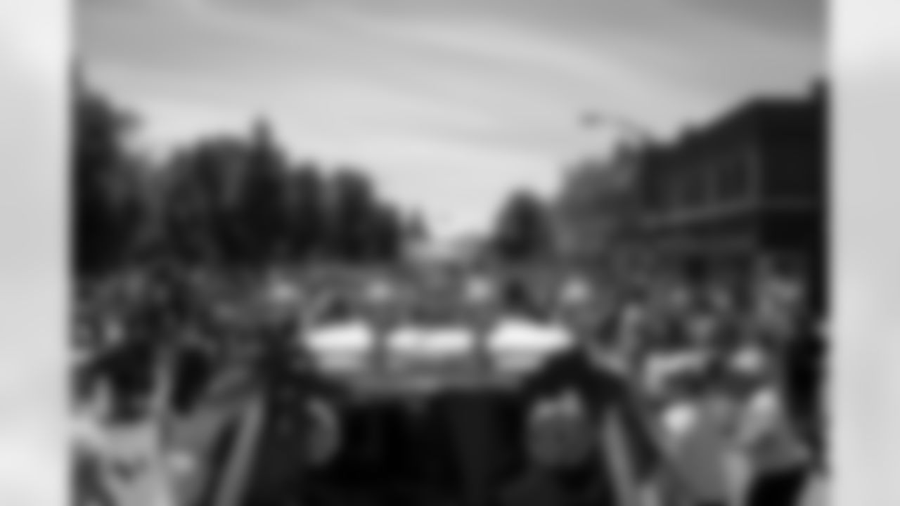 Staff members from Pegula Sports & Entertainment, the Buffalo Bills, Sabres, and Bandits participated in the Buffalo Pride Parade on June 5, 2022. Photo by Ben Green