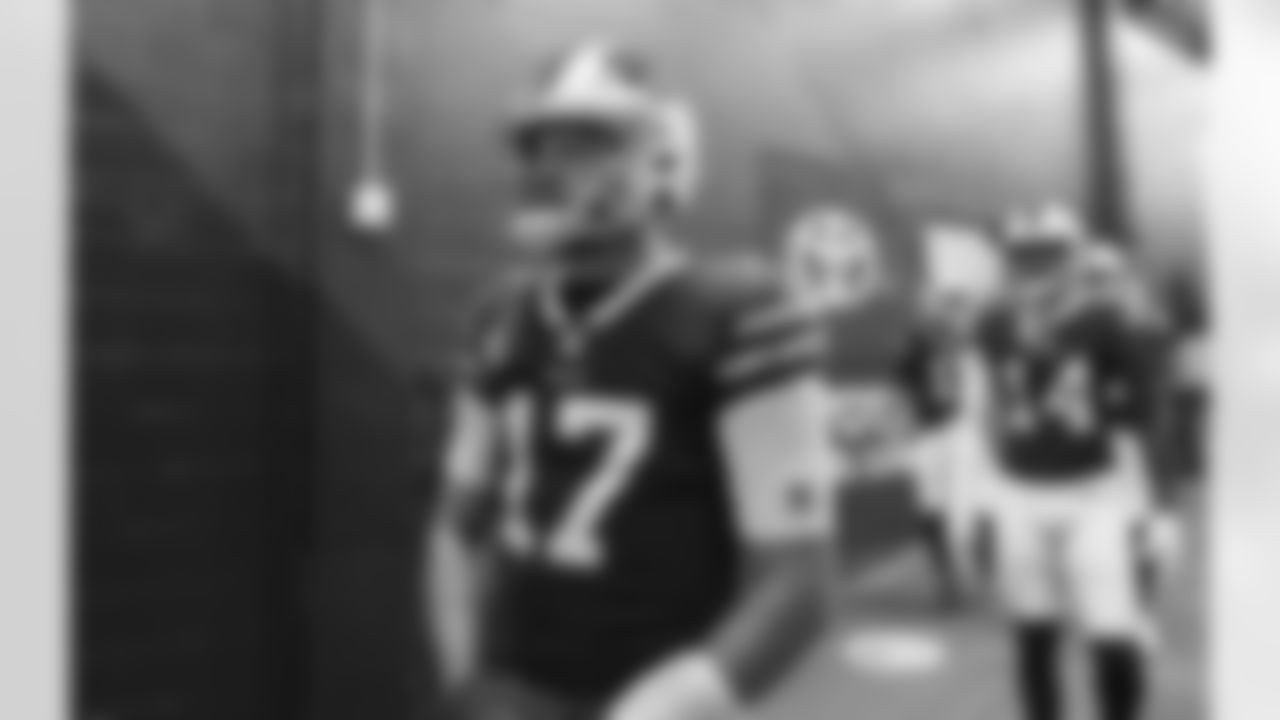 Josh Allen (17) Buffalo Bills vs New England Patriots, November 1, 2020 at Bills Stadium.
Photo by Bill Wippert
