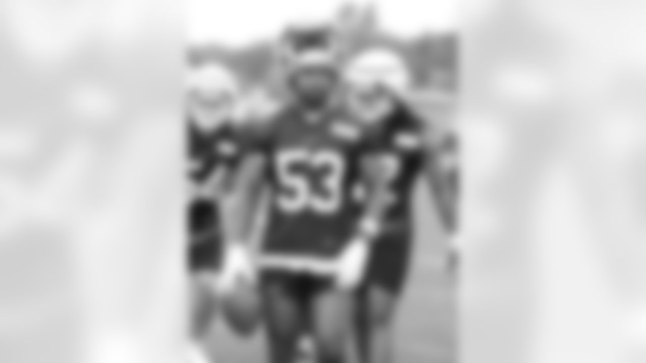 Tyrel Dodson (53). Buffalo Bills Training Camp at St. John Fisher University, July 27, 2023.