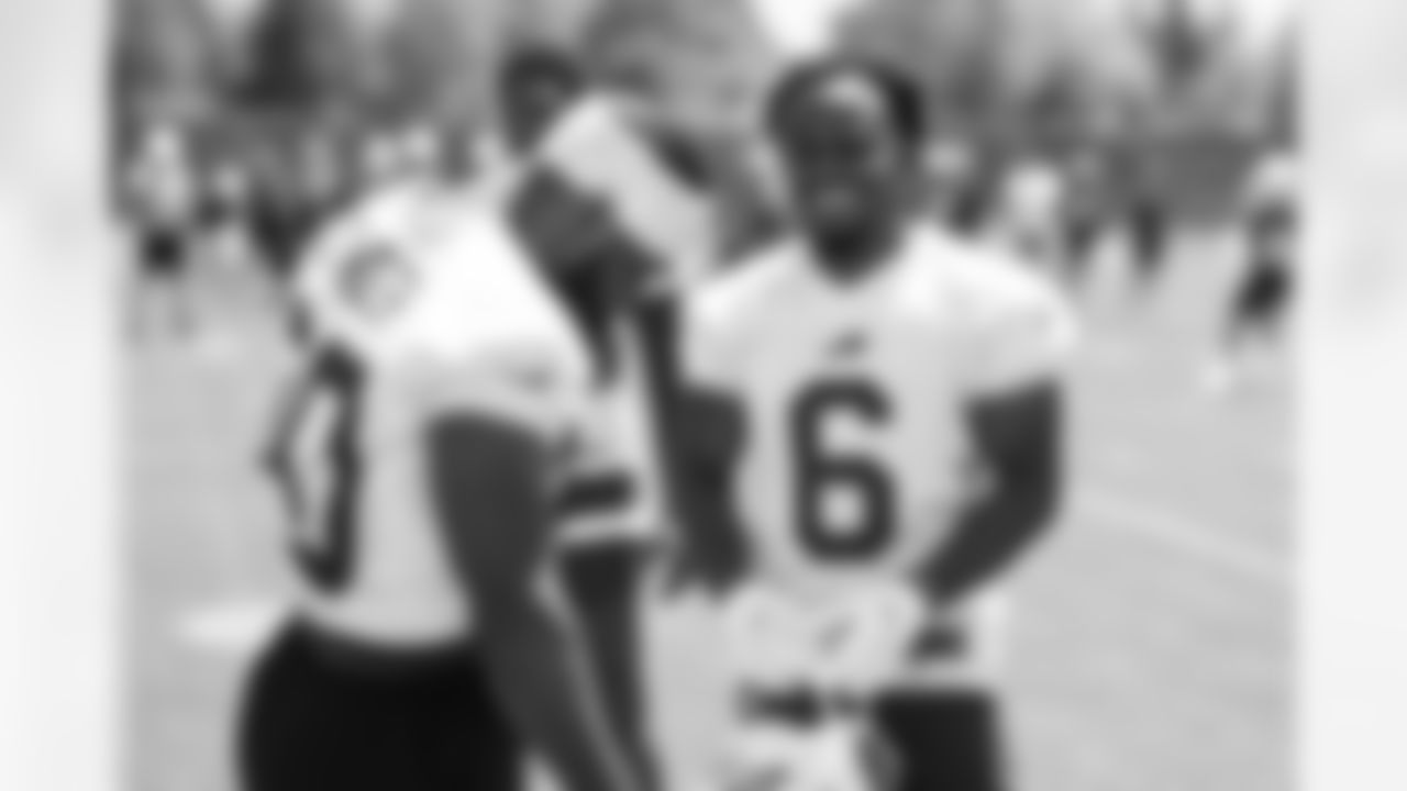 Isaiah McKenzie (6) and Jamison Crowder (80) during Day One of Buffalo Bills Mandatory Minicamp, on June 14, 2022. Photo by Ben Green