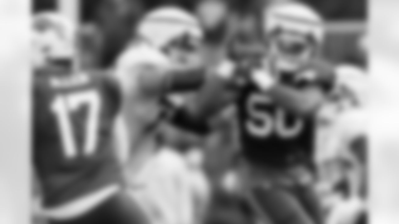 Greg Rousseau (50). Buffalo Bills Training Camp at St. John Fisher University, July 31, 2023.