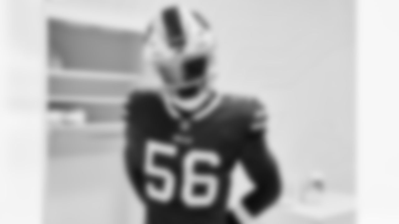 Leonard Floyd (56) at Buffalo Bills Media Day, June 12, 2023 in Orchard Park, NY.