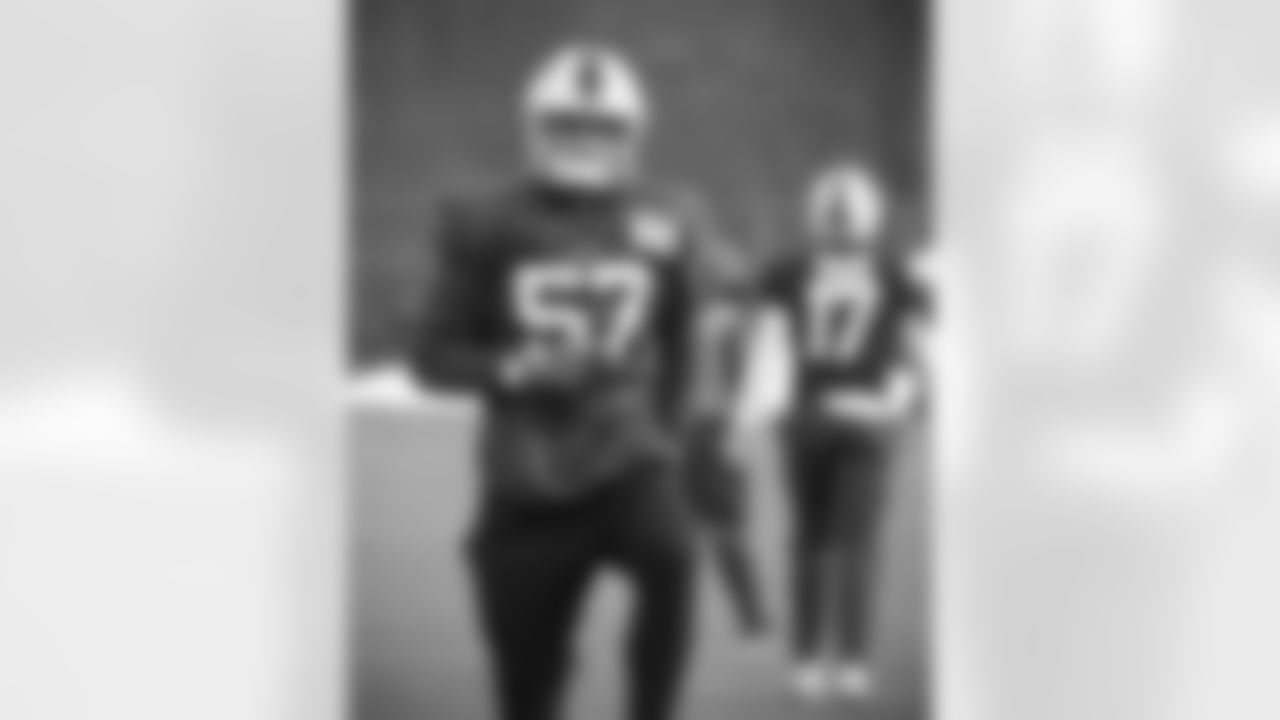 A.J. Epenesa (57). Buffalo Bills Week 16 practice, Wednesday December 23, 2020.
Photo by Bill Wippert