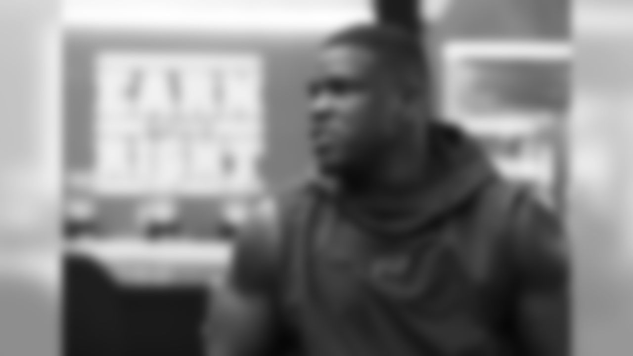 Frank Gore - Buffalo Bills take part in voluntary offseason workouts at One Bills Drive.
April 15, 2019.
Photo by Bill Wippert