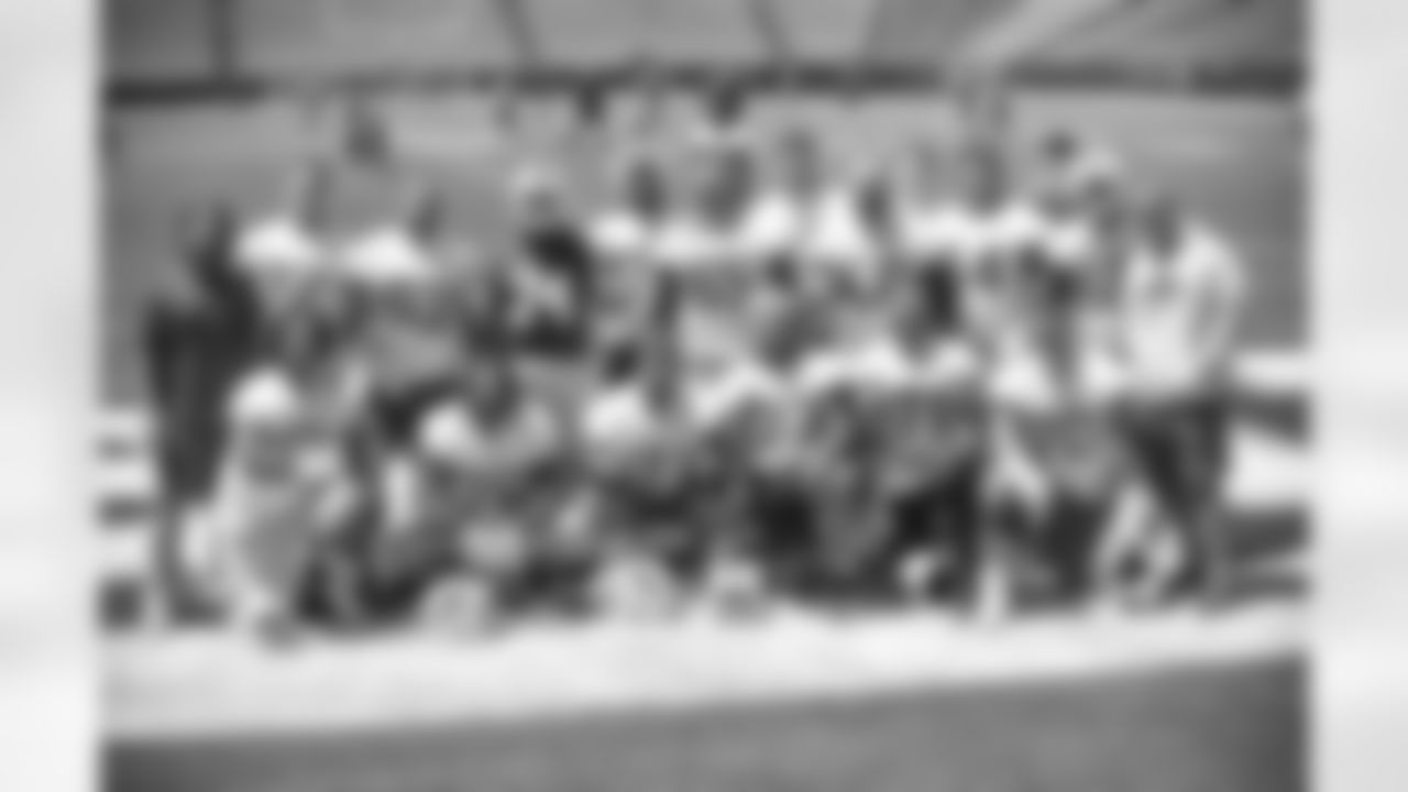 The offensive line and staff. Buffalo Bills minicamp. June 16, 2021. Photo by Bill Wippert