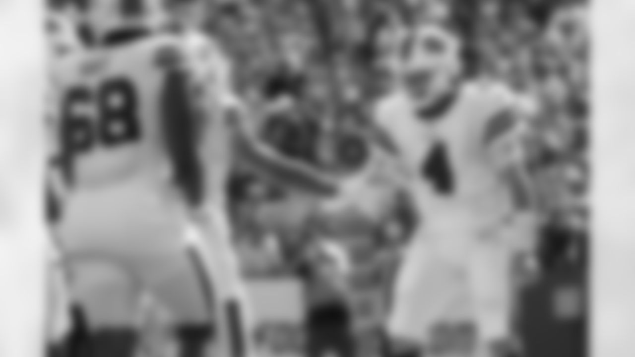 Jake Fromm (4) celebrates his touchdown. Buffalo Bills vs Green Bay Packers, Preseason Week 3, August 28, 2021 at Highmark Stadium.
Photo by Craig Melvin