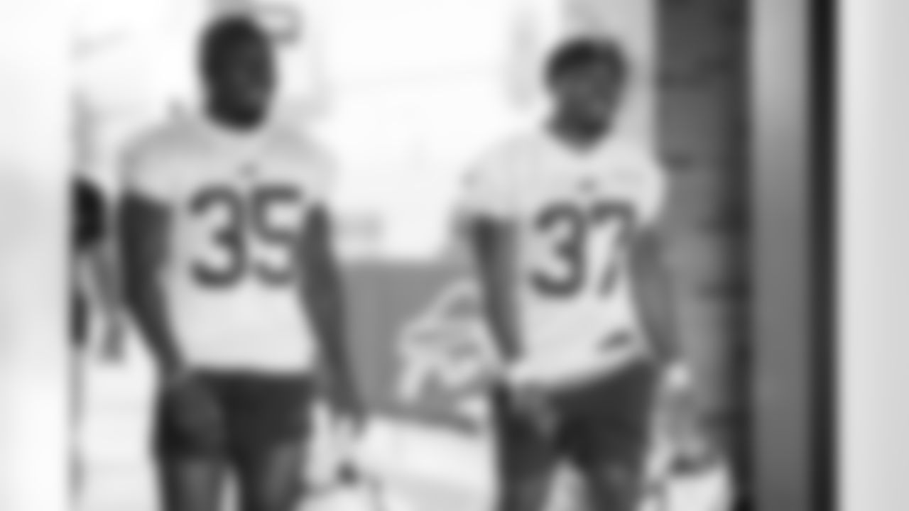 Darrynton Evans (37). Buffalo Bills open Training Camp at St. John Fisher University, July 26, 2023.