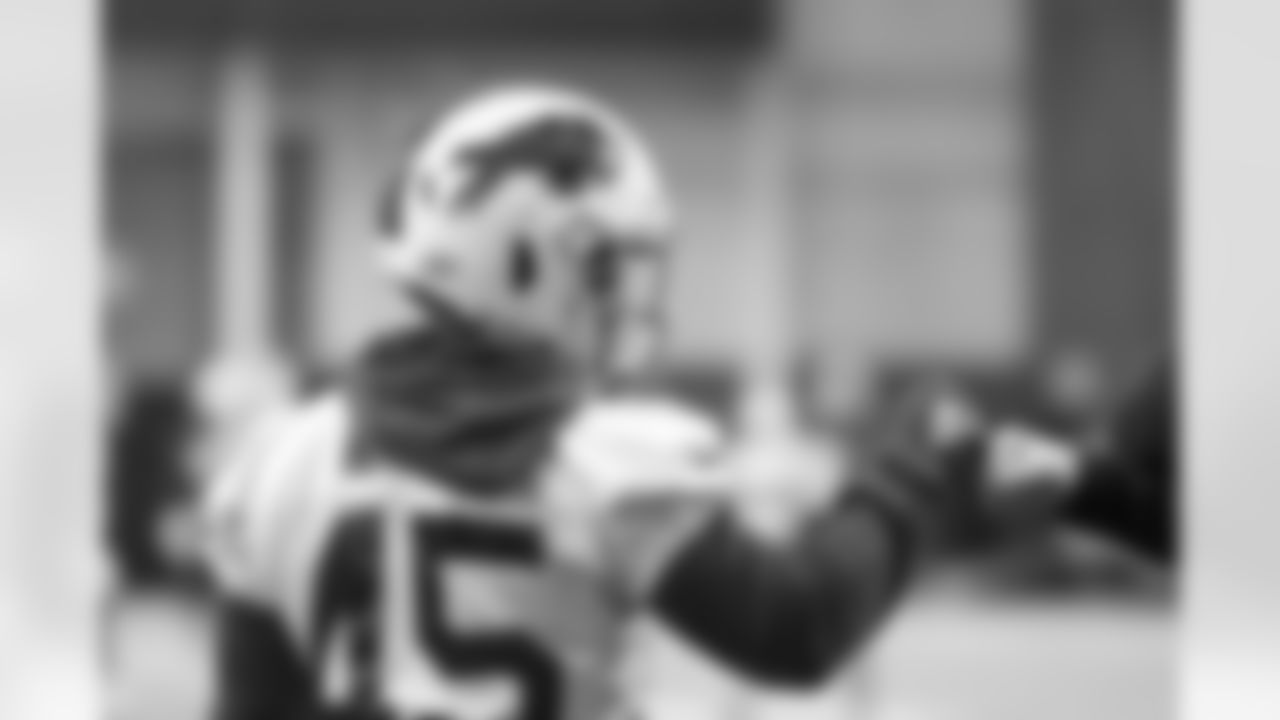 Christian Wade (45). Buffalo Bills Week 15 practice, Wednesday December 16, 2020.
Photo by Bill Wippert