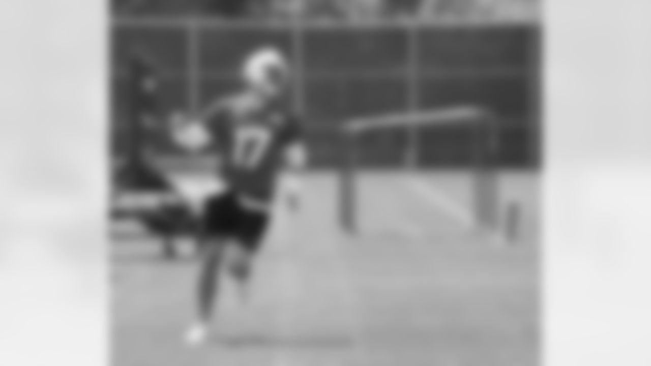 Josh Allen (17). Buffalo Bills Organized Team Activity, May 30, 2023 at One Bills Drive.