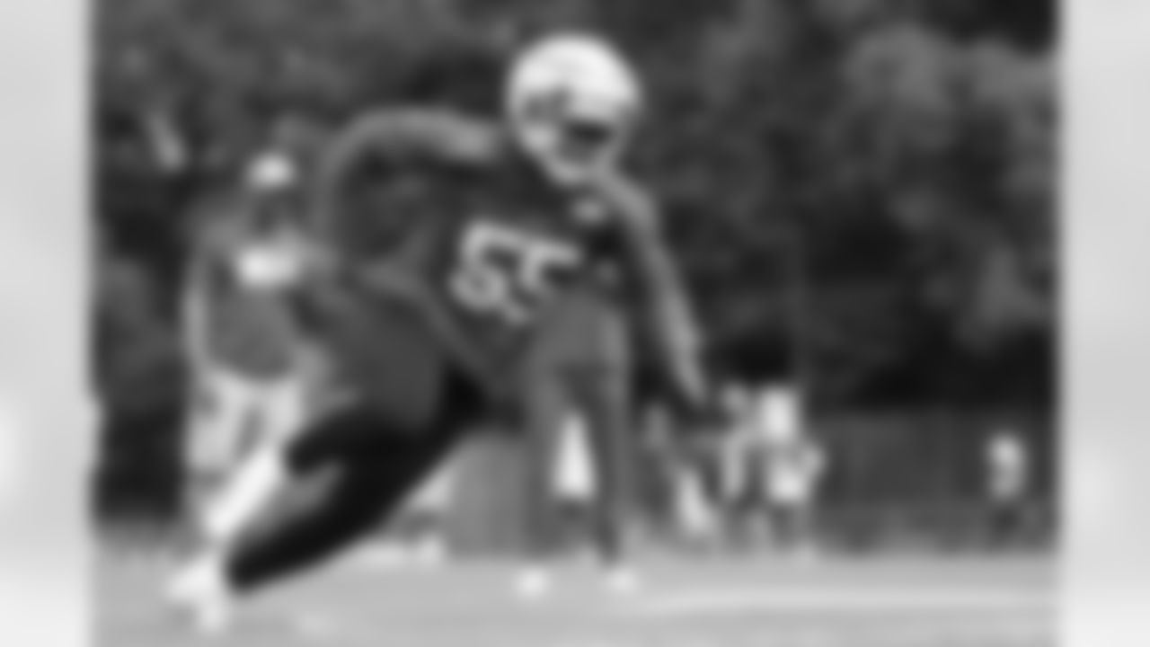 Boogie Basham (55). Day Four of Buffalo Bills Training Camp at St. John Fisher July 27, 2022. Photo by Ben Green