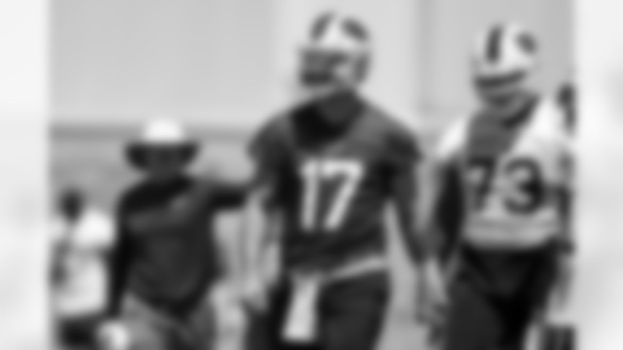 Josh Allen (17) during Day One of Buffalo Bills Mandatory Minicamp, on June 14, 2022. Photo by Ben Green