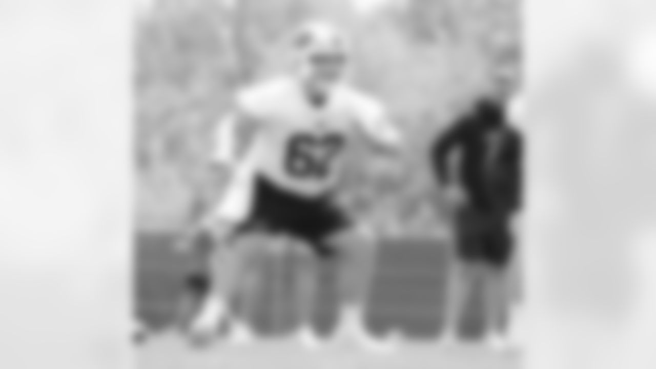 Greg Mancz (62). Buffalo Bills Organized Team Activity, May 30, 2023 at One Bills Drive.