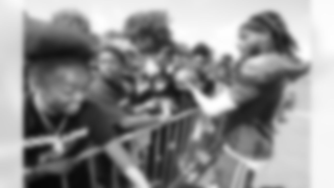 Damar Hamlin (31) signs autographs. Day 7 of Buffalo Bills Training Camp at St. John Fisher, August 1, 2022. Photo by Bill Wippert