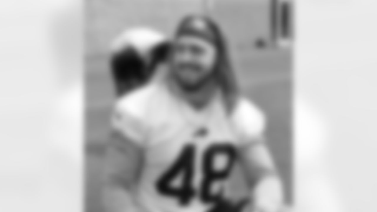 Joel Wilson (48). Buffalo Bills Organized Team Activity, May 23, 2023 at One Bills Drive.