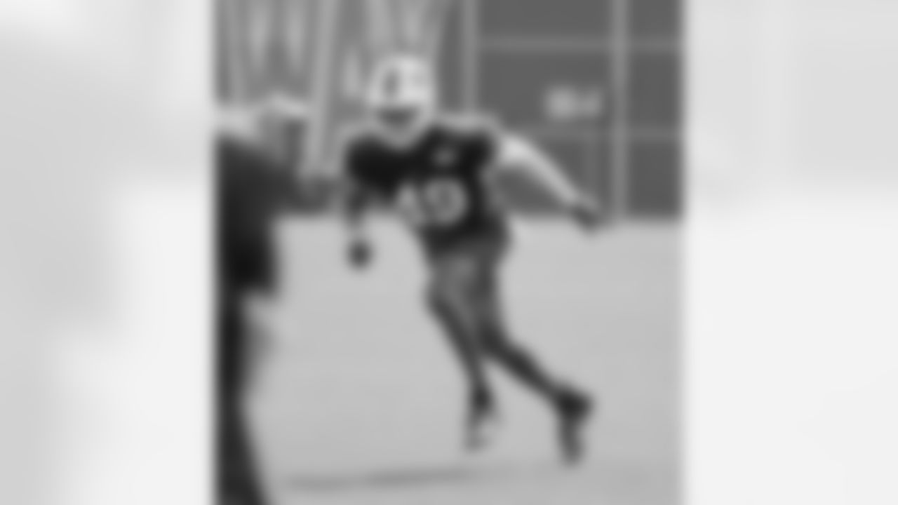 Tremaine Edmunds (49). Buffalo Bills Training Camp, August 29, 2022 at One Bills Drive. Photo by Bill Wippert