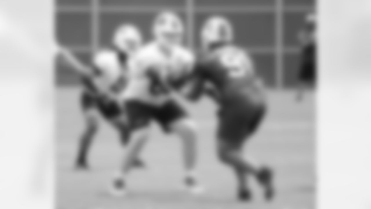 Ike Boettger (65). Buffalo Bills Organized Team Activity, May 23, 2023 at One Bills Drive.