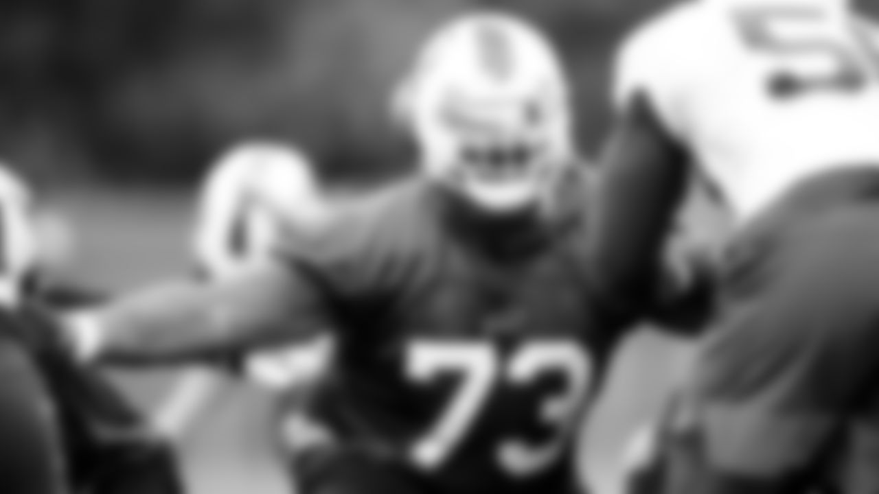 Dion Dawkins (73). Buffalo Bills Week 3 practice, September 23, 2021. Photo by Ben Green