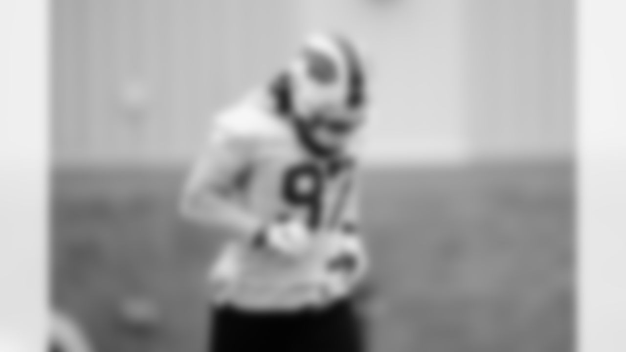 Mario Addison (97). Buffalo Bills Week 15 practice, December 16, 2021. Photo by James Acton