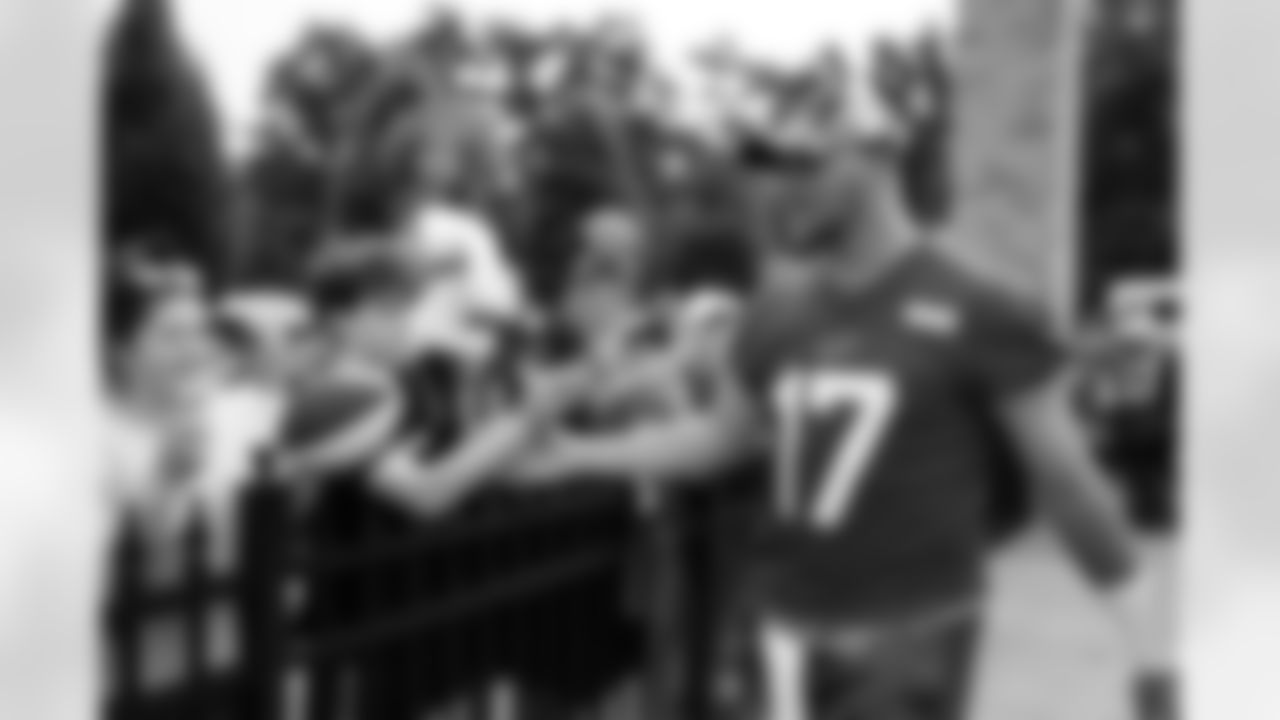 Josh Allen (17). Buffalo Bills open Training Camp at St. John Fisher, July 24, 2022. Photo by Ben Green