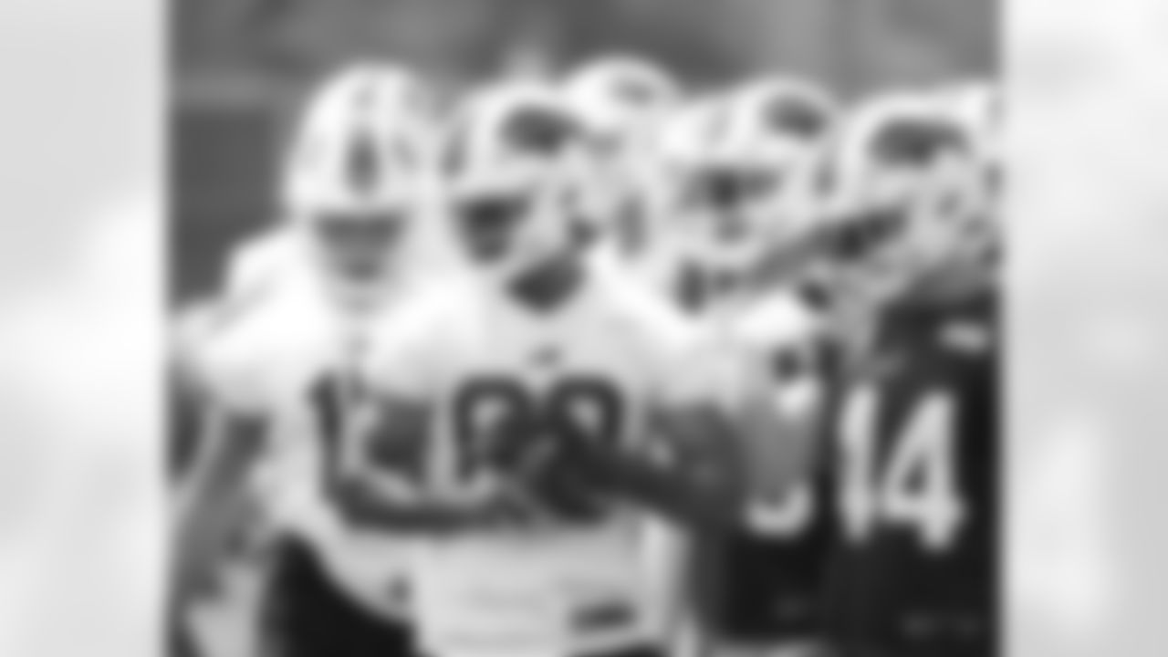 Tyrell Shavers (80). Buffalo Bills Organized Team Activity, May 30, 2023 at One Bills Drive.