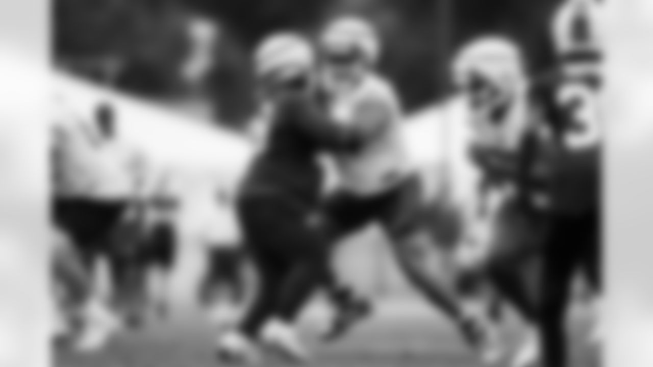 O'Cyrus Torrence (64). Buffalo Bills Training Camp at St. John Fisher University, July 27, 2023.