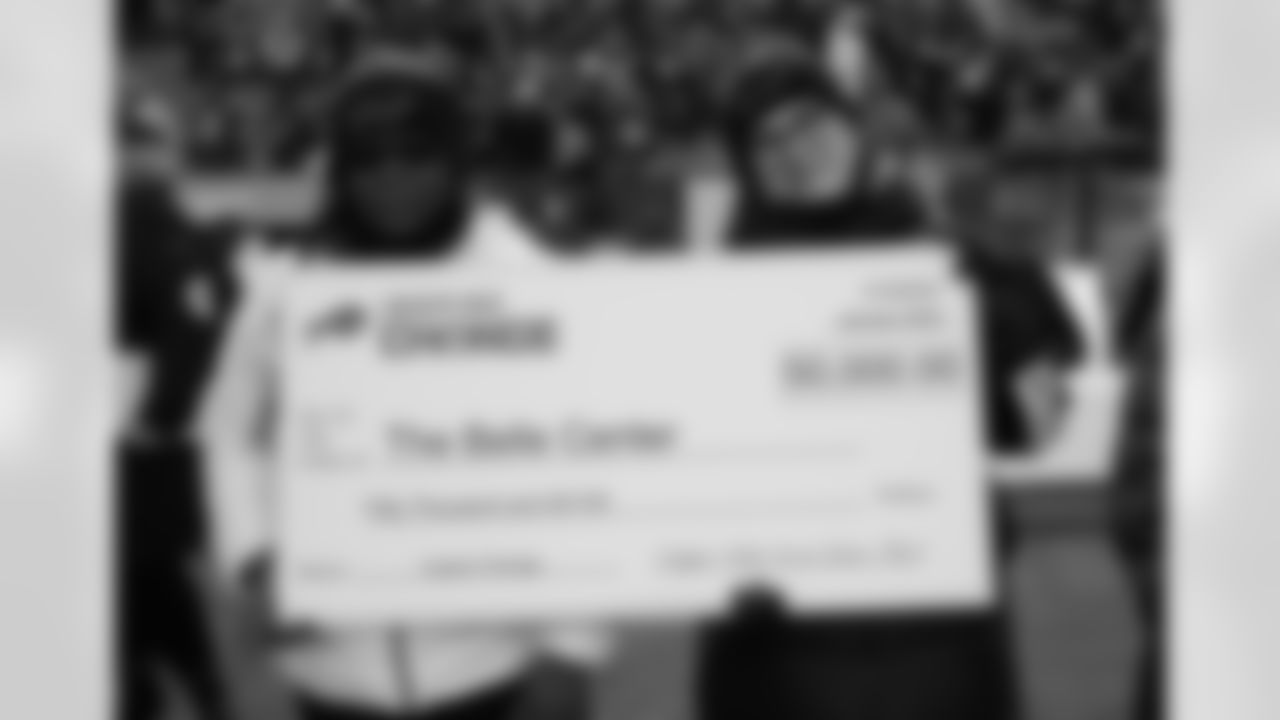 Lucy Candelario and Clavon Herr representing The Belle Center during the Inspire Change Pregame Ceremony. Buffalo Bills vs New York Jets at Highmark Stadium on January 9, 2022.
Photo by Craig Melvin