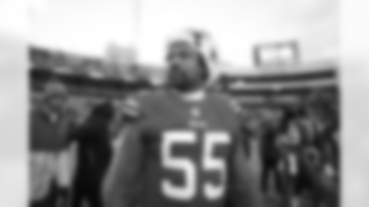 Jerry Hughes (55) Buffalo Bills vs Carolina Panthers at Highmark Stadium, December 19, 2021. Photo by Ben Green