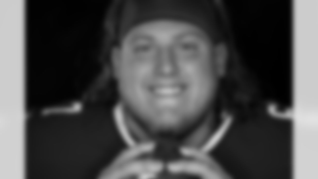 Luke Tenuta (67) at Buffalo Bills Media Day, May 12, 2022. Photo by Ben Green
