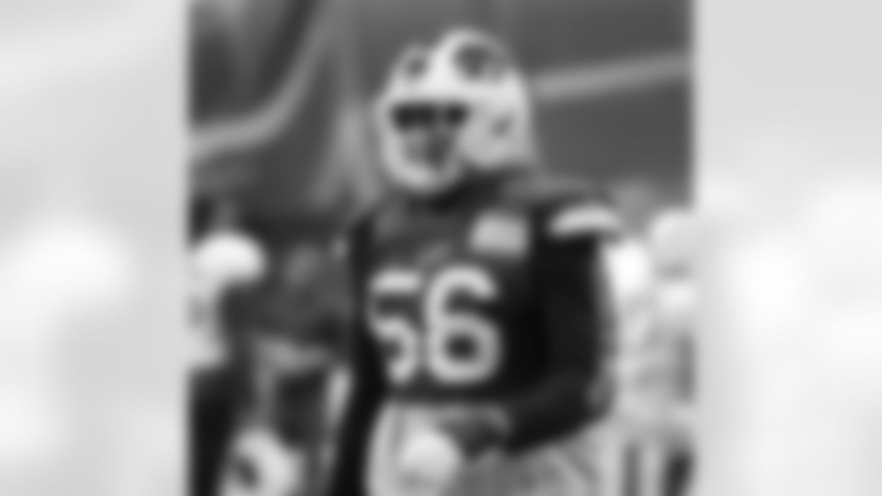 Mike Love (56). Buffalo Bills Week 13 practice, December 2, 2020.
Photo by Bill Wippert