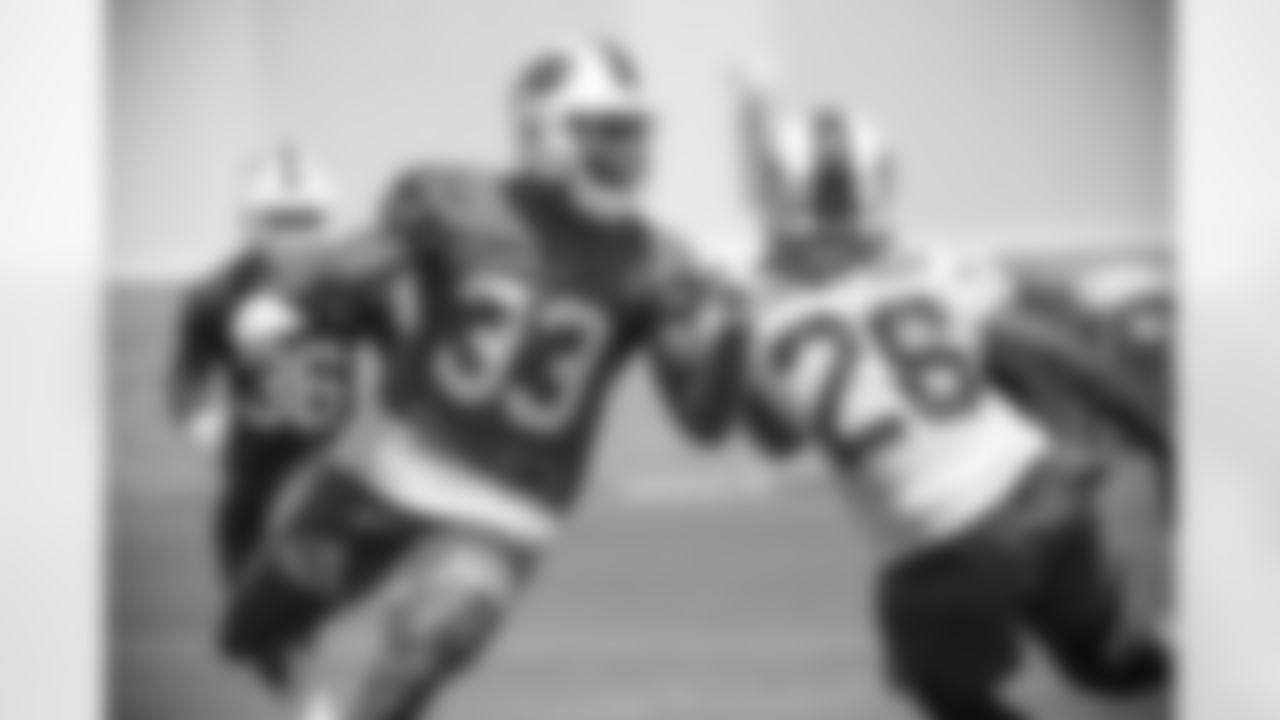 Siran Neal (33), Devin Singletary (26). Buffalo Bills Organized Team Activity. June 10, 2021. Photo by Bill Wippert