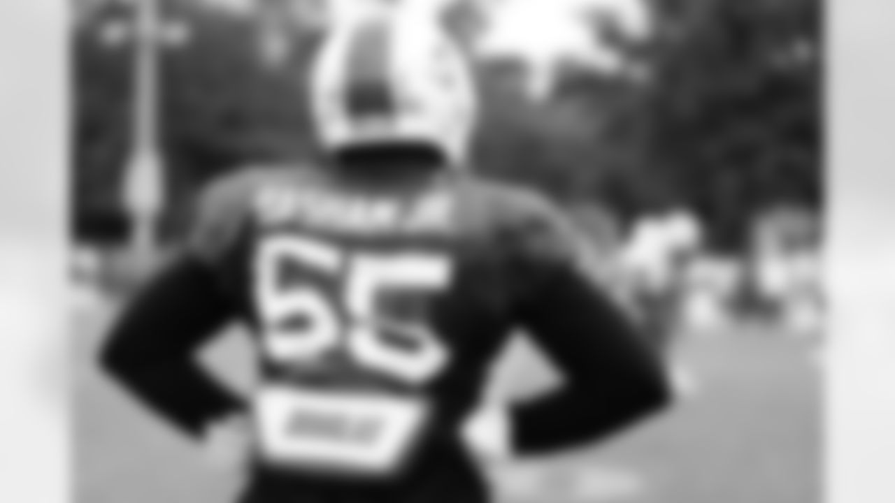 Boogie Basham (55). Day 10 of Buffalo Bills Training Camp at St. John Fisher, August 8, 2022. Photo by Ben Green