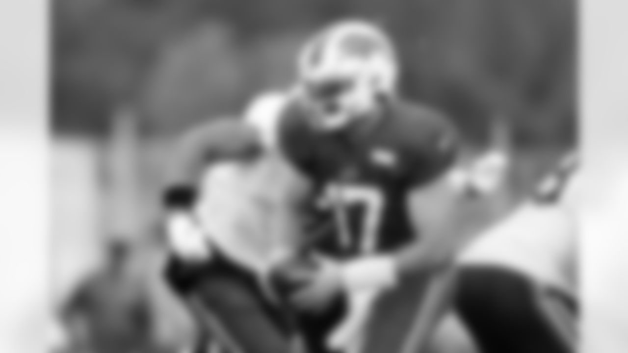 Josh Allen (17). Day 10 of Buffalo Bills Training Camp at St. John Fisher, August 8, 2022. Photo by Ben Green